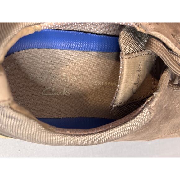 Clarks Mens Braxin Gray Leather Lace Up Casual Comfort Dress Shoes Size 10.5 - Picture 2 of 7